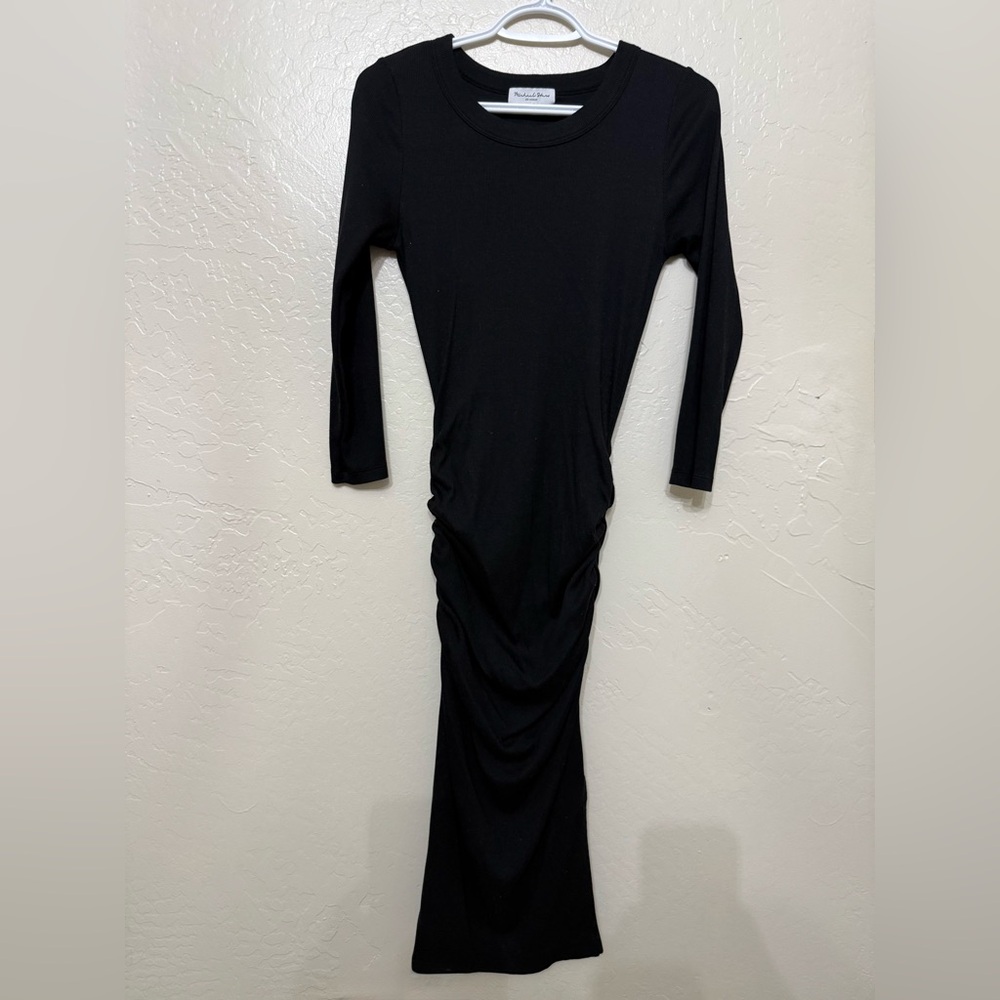 Michael Stars Black Long Sleeve Sweater Dress